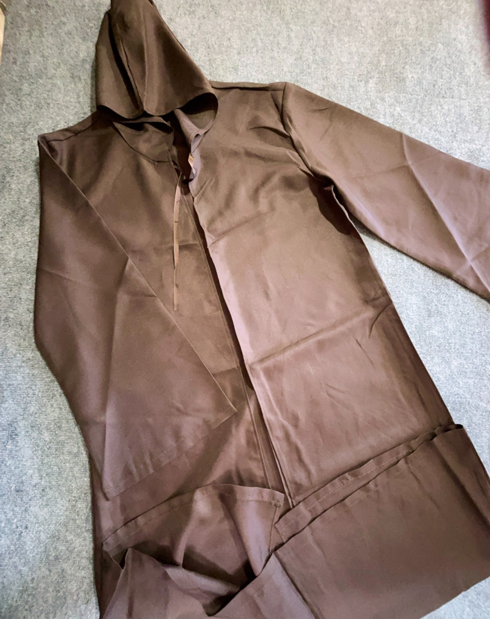 Brown Hooded Cape Cloak 2XL Long 58" Costume Halloween Darth Vader Cosplay